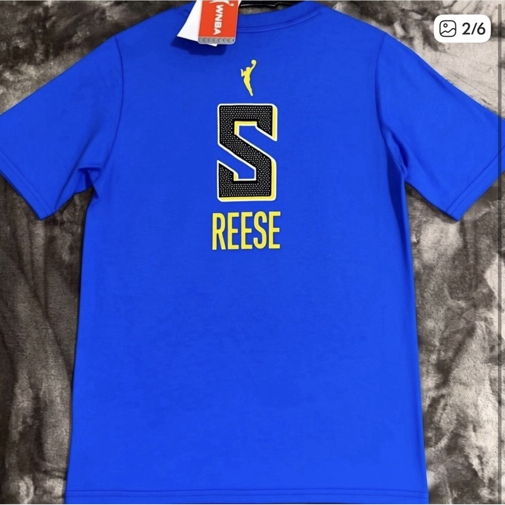 Chicago Sky Angel Reese Youth L 14/16 Nike Blue Shirt WNBA